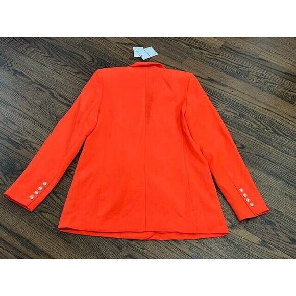 Generation Love Leighton Crepe Blazer Jacket Double Breasted Papaya Small NEW - Picture 11 of 11